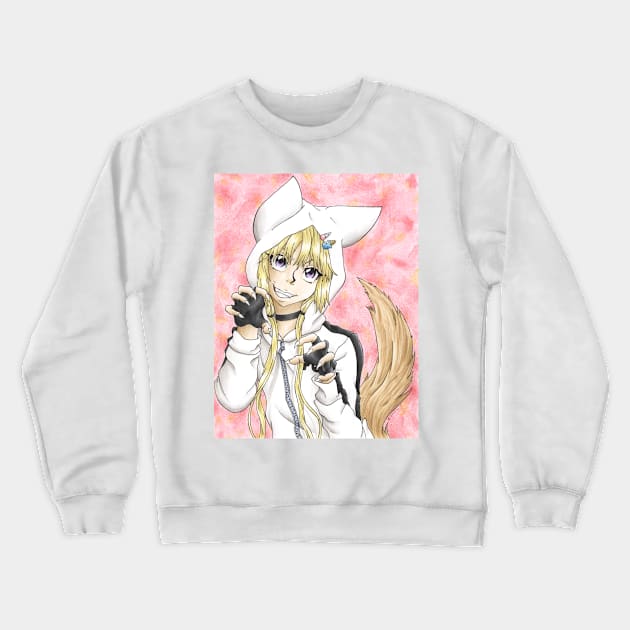 Fiesty Fox Crewneck Sweatshirt by KranberriJam